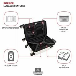 SwissGear 7272 Energie Hardside Expandable Luggage With Spinner Wheels, White, Carry-On 19-Inch 17 SwissGear 7272 Energie Hardside Expandable Luggage With Spinner Wheels, White, Carry-On 19-Inch -TRAVELPRO Sales 41x6Bq0szlL