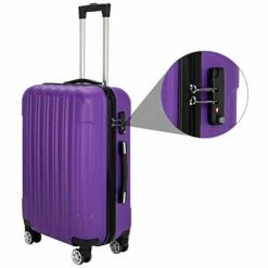 SSLine 3-in-1 Multifunctional Suitcase Luggage Set Large Capacity Traveling Storage ABS Expandable Spinner Hardside Suitcase Lightweight 4 Wheel Portable Travel Bag 20" / 24" / 28" Purple -TRAVELPRO Sales 41xa8q0EmsL