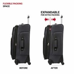 SwissGear Sion Softside Luggage With Spinner Wheels, Dark Grey, Checked-Medium 25-Inch 16 SwissGear Sion Softside Luggage With Spinner Wheels, Dark Grey, Checked-Medium 25-Inch -TRAVELPRO Sales 41xn4D9lOgL