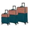 It Luggage Duo-Tone 3 Piece Softside 4 Wheel Spinner Set, Peach/Sea Teal, 3 Pc -TRAVELPRO Sales 41y4R6pMu L