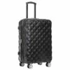 Kenneth Cole Reaction Diamond Tower Luggage Collection Lightweight Hardside Expandable 8-Wheel Spinner Travel Suitcase, Black, 24-Inch Checked -TRAVELPRO Sales 41y6459wwMS