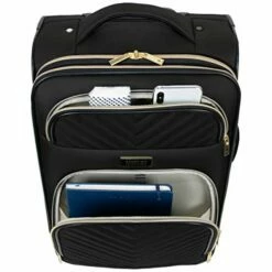 Kenneth Cole Reaction Women's Chelsea Luggage Chevron Softside 8-Wheel Spinner Expandable Suitcase Collection, Black, 2pc Bundle (Carry On+Backpack) -TRAVELPRO Sales 41y74W0xJnL 56c71f58 3465 4809 9a3e 07628a5a3267