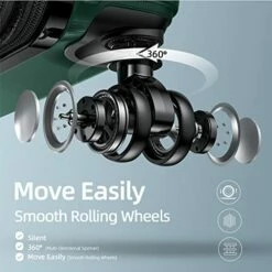 SHOWKOO Luggage Sets Expandable ABS Hardshell 3pcs Clearance Luggage Hardside Lightweight Durable Suitcase Sets Spinner Wheels Suitcase With TSA Lock (Dark Green) -TRAVELPRO Sales 41yL3TRDmJL