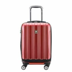 DELSEY Paris Helium Aero Hardside Expandable Luggage With Spinner Wheels, Brick Red, Carry-On 19 Inch