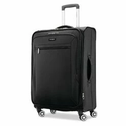 Samsonite Ascella X Softside Expandable Luggage With Spinner Wheels, Black, Checked-Medium 25-Inch