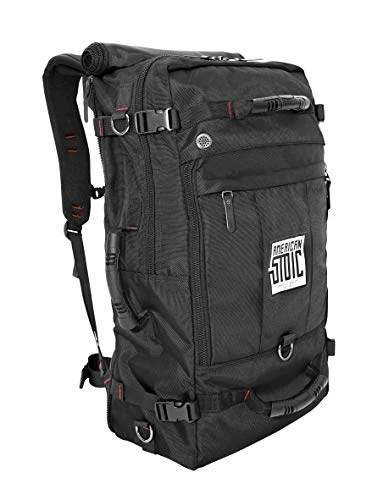 American Stoic Carry On Bag Black - 50L TSA Approved Weekender Bag – Convertible From 19” Laptop Backpack To Carryon Duffel Bag – 22x14x9 (43 Linear) Inches 3 American Stoic Carry On Bag Black - 50L TSA Approved Weekender Bag – Convertible From 19” Laptop Backpack To Carryon Duffel Bag – 22x14x9 (43 Linear) Inches