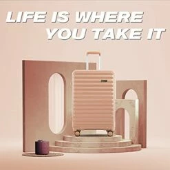 Coolife Luggage Suitcase 3 Piece Set Expandable (only 28”) ABS+PC Spinner Suitcase With TSA Lock Carry On 20 In 24in 28in (sakura Pink) -TRAVELPRO Sales 41zEmqCkYUL