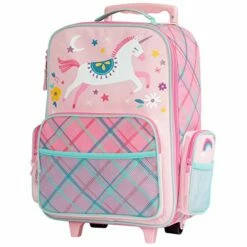 Stephen Joseph Kids Classic Rolling Luggage, Pink Unicorn, One Size