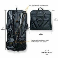 Prottoni 44-inch Garment Bag For Travel – Water-Resistant Carry-On Suit Carrier -TRAVELPRO Sales 5103o5Mg CL