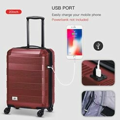 Verdi Luggage Set 3 Piece - Lightweight With USB Port Hardside Carry On Suitcase - Includes Expandable 20 Inch Carry On, 24In/TSA-Approved Lock 28In Checked Bag With 8-Wheel Rolling Spinner 13 Verdi Luggage Set 3 Piece - Lightweight With USB Port Hardside Carry On Suitcase - Includes Expandable 20 Inch Carry On, 24In/TSA-Approved Lock 28In Checked Bag With 8-Wheel Rolling Spinner -TRAVELPRO Sales 5111wADQf2L