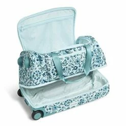 Vera Bradley Women's Recycled Lighten Up ReActive Foldable Duffel Rolling Suitcase, Cloud Floral, One Size -TRAVELPRO Sales 511zfpjvBfL