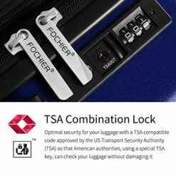 FOCHIER F Hard Shell Luggage 3 Piece Set With Spinner Wheels, Expandable Lightweight Suitcase With TSA Lock 20 24 28 Inch, Blue -TRAVELPRO Sales 512KJbk1tIL