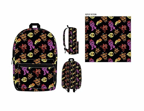 Bioworld Five Nights At Freddy'S Characters Allover Print Backpack Bookbag 3 Bioworld Five Nights At Freddy'S Characters Allover Print Backpack Bookbag