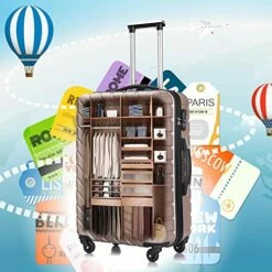 Hardshell Luggage 5 Piece ABS Luggages Sets With Spinner Wheels Travel Bag Suitcases Sets Free Backpack 18-28 Inch (Champagne Gold) -TRAVELPRO Sales 512QJZp SEL 6716d060 7678 4843 ad9c fbb2e94eb3f4