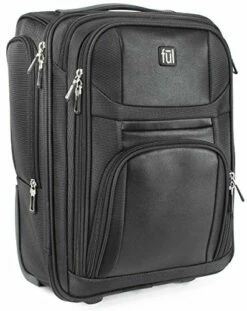 Ful Crosby Carry-on Luggage, Narrow Profile For Underseat Storage, Black"