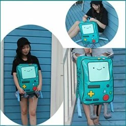 Adventure Time BackpackS Finn And Jake Skybird Beemo BMO BackpackS Water Resistant Cartoon Robot Backpacks For Women Men College School Student Laptop Green PU Backpacks -TRAVELPRO Sales 514Qg4PK1HL