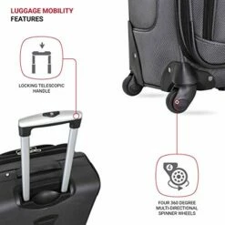 SwissGear Sion Softside Expandable Roller Luggage, Dark Grey, 3-Piece Set (21/25/29) -TRAVELPRO Sales 514toRfAdXL