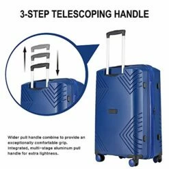 GinzaTravel Anti-scratch PP Material Never Breakage Widened And Thickened Large Capacity Luggage 3 Piece Sets 8-wheel Spinner Luggage Sets Expandable（all 20 24 28) -TRAVELPRO Sales 5150wupgEJL
