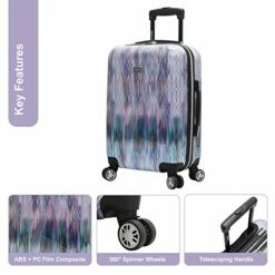 Steve Madden 20 Inch Carry On Luggage Collection - Scratch Resistant (ABS + PC) Hardside Suitcase - Designer Lightweight Bag With 8-Rolling Spinner Wheels (Diamond) 14 Steve Madden 20 Inch Carry On Luggage Collection - Scratch Resistant (ABS + PC) Hardside Suitcase - Designer Lightweight Bag With 8-Rolling Spinner Wheels (Diamond) -TRAVELPRO Sales 5156czSJMeL