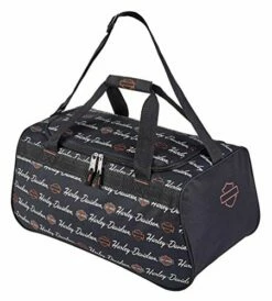 Harley Davidson Harley-Davidson Signature Script Sports Duffel Bag W/Adjustable Strap - Black