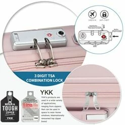 Somago 20IN Carry On Luggage And 14IN Mini Cosmetic Cases Travel Set Hardside Luggage With Spinner Wheels Lightweight Polypropylene Suitcase With TSA Lock (2-Piece Set (14/20), Nude Pink) -TRAVELPRO Sales 515Hqrlp9qL