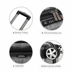 Carry On Luggage With Spinner Wheels And Integrated Weight Scale Built In TSA Lock Hard Shell Lightweight PC 20 Inch Rolling Travel Suitcase Small Cabin -TRAVELPRO Sales 515iuQwZfyL