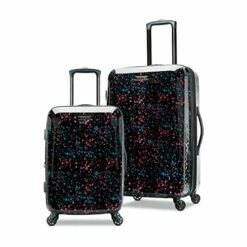 American Tourister Moonlight Hardside Expandable Luggage With Spinner Wheels, Speckle Black, 2-Piece Set (21/24)