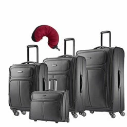 Samsonite Leverage LTE 5 Piece Carry-On Bundle | 20", 25", 29", Wheeled Garment Bag, Travel Pillow