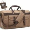 Duffle Bag For Men Waterproof Genuine Leather Canvas Travel Duffel Bags For Women Overnight Weekender Bag For Traveling, Brown -TRAVELPRO Sales 517KqL8If1L