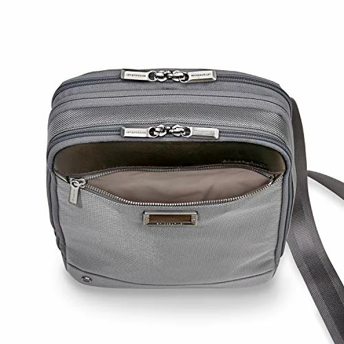 Briggs & Riley @ Work-Expandable Crossbody, Grey, One Size 6 Briggs & Riley @ Work-Expandable Crossbody, Grey, One Size - Image 4