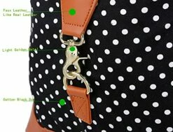 BAOSHA HB-14 Canvas Travel Tote Duffel Bag Carry On Weekender Overnight Bag Oversized For Women And Ladies (Black Dot) -TRAVELPRO Sales 517eGQ9qqeL