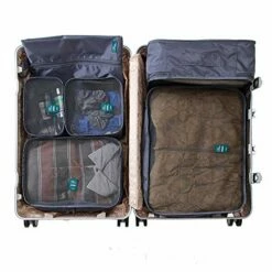 6 Set Packing Cubes Travel Luggage Organizer Waterproof Mesh Lightweight Suitcase Storage Bag Clothing Laundry Bag Shoe Bag (Grey) -TRAVELPRO Sales 517ffp49LzL