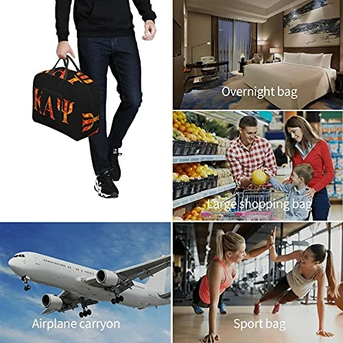 ZHUOBAIL Ka-pp_a A_lp-ha Ps-i 1911 KAP Fraternity Nupes Travel Duffel Bag Storage Packet Foldable Lightweight Portable High Capacity Tote Carry On Luggage Bags Handbag Box 16x6x12.6 Inch 5 ZHUOBAIL Ka-pp_a A_lp-ha Ps-i 1911 KAP Fraternity Nupes Travel Duffel Bag Storage Packet Foldable Lightweight Portable High Capacity Tote Carry On Luggage Bags Handbag Box 16x6x12.6 Inch - Image 3