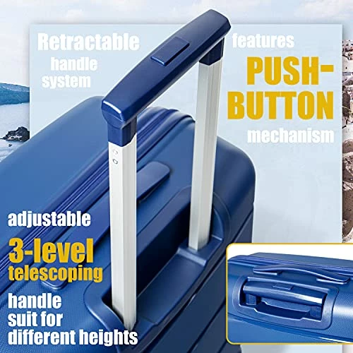 COOLIFE Luggage Expandable(only 28”) Suitcase 3 Piece Set PP Material With TSA Lock Spinner Carry On Hard- Side 20in24in28in (black, 3 Piece Set) 7 COOLIFE Luggage Expandable(only 28”) Suitcase 3 Piece Set PP Material With TSA Lock Spinner Carry On Hard- Side 20in24in28in (black, 3 Piece Set) - Image 5