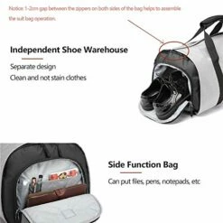 OZUKO Gym Bag Backpack, 4 In 1 Carry-on Garment Bag Large Duffel Bag Suit Travel Bag Weekend Bag Flight Bag Overnight Bag With Shoes Compartment… (Black) -TRAVELPRO Sales 518i4drlkwL