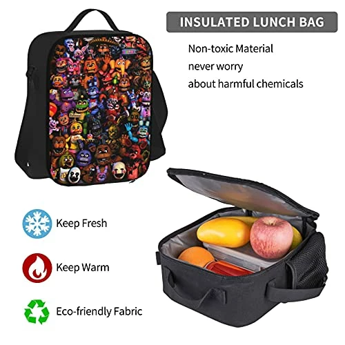 Five Nights At Freddy'S Backpack 3pcs Set Youth Boys Shoulder Bag Girls Bookbag With Lunch Bog Pencil Case Teens 6 Five Nights At Freddy'S Backpack 3pcs Set Youth Boys Shoulder Bag Girls Bookbag With Lunch Bog Pencil Case Teens - Image 4