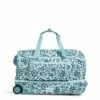 Vera Bradley Women's Recycled Lighten Up ReActive Foldable Duffel Rolling Suitcase, Cloud Floral, One Size -TRAVELPRO Sales 519I3TZHomL
