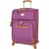Steve Madden Designer Luggage Collection - Expandable 24 Inch Softside Bag - Durable Mid-sized Lightweight Checked Suitcase With 4-Rolling Spinner Wheels (Global Purple) -TRAVELPRO Sales 519rKPO0NdL