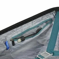 U.S. Traveler Boren Polycarbonate Hardside Rugged Travel Suitcase Luggage With 8 Spinner Wheels, Aluminum Handle, Teal, Carry-on 22-Inch, USB Port 16 U.S. Traveler Boren Polycarbonate Hardside Rugged Travel Suitcase Luggage With 8 Spinner Wheels, Aluminum Handle, Teal, Carry-on 22-Inch, USB Port -TRAVELPRO Sales 51A6o JPwaS