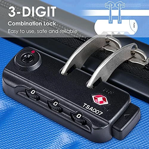 3 Piece Set Luggage Spinner Hardshell Lightweight Durable Suitcase TSA Lock, Women Men Teens Home Outdoor School Travel Carry On Luggage Sets, 20/24/28 Inch Deep Blue 7 3 Piece Set Luggage Spinner Hardshell Lightweight Durable Suitcase TSA Lock, Women Men Teens Home Outdoor School Travel Carry On Luggage Sets, 20/24/28 Inch Deep Blue - Image 5