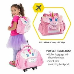 Bixbee Kids Rolling Suitcase And Backpack Set, Shark Luggage For Girls & Boys With Wheels, Telescoping Handle, Adjustable Straps And Pockets - Carry On Bag & Backpack For Airport & Travel Set Of 2 -TRAVELPRO Sales 51BDHPufIgS