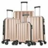 4 Pieces Travel Luggage Sets, Hardside Lightweight ABS Luggage Suitcase, 360° Spinner Wheels Travel Set Bag, Durable Trolley Suitcase 16" 20" 24" 28", 4 Pcs (Color Champagne Gold) -TRAVELPRO Sales 51BHU22zgBL
