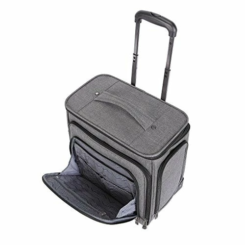 Travelers Club Luggage 16" Top Expandable Rolling Underseater W/USB Port, Dark Gray Suitcase, 15 Travelers Club Luggage 16" Top Expandable Rolling Underseater W/USB Port, Dark Gray Suitcase, - Image 13