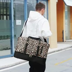 Weekender Overnight Bag Oversized Travel Duffel Leather For Men And Women (Brown Black Leopard Print) 16 Weekender Overnight Bag Oversized Travel Duffel Leather For Men And Women (Brown Black Leopard Print) -TRAVELPRO Sales 51C9VD 63fL