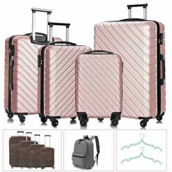 4 Piece Luggage Sets,Travel Suitcase Spinner Hardshell Lightweight W/Free Suitcase Cover& Hanger (Rose Gold, 18 20 24 28 Inch) -TRAVELPRO Sales 51CR1Js r0L 48ad2d55 4a55 4973 978f d81be93b77b3