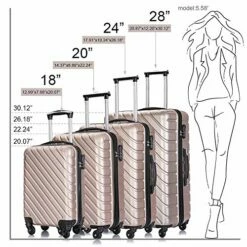 4PC 18-28 Inch Hardshell Luggage ABS Luggages Sets With Spinner Wheels Hard Shell Spinner Carry On Suitcase (Champagne Gold, 4 PCS) -TRAVELPRO Sales 51C 7FO1vIL