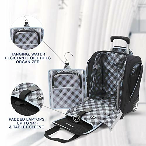 Travelpro Maxlite 5-Rolling Underseat Compact Carry-On Bag, Black, 15-Inch 6 Travelpro Maxlite 5-Rolling Underseat Compact Carry-On Bag, Black, 15-Inch - Image 4
