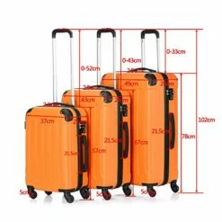 SSLine 3 Piece Luggage Sets Hardshell Spinner Luggages Swivel Wheels Suitcase Portable Rolling Trolley Case - 20" 24" 28" Spinner Suitcases Orange 14 SSLine 3 Piece Luggage Sets Hardshell Spinner Luggages Swivel Wheels Suitcase Portable Rolling Trolley Case - 20" 24" 28" Spinner Suitcases Orange -TRAVELPRO Sales 51CzMzS5gWL