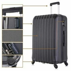 4PCS Travel Luggage Set Carry On Luggage With Spinner Wheels ABS Trolley Spinner Suitcase W/Lock (Black) -TRAVELPRO Sales 51E7DaU7USL 8df8fbe7 1007 45a4 a976 44daa11e2b1b