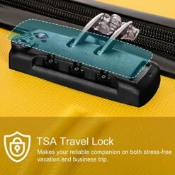 Merax Expandable Luggage Sets With TSA Locks, 3 Piece Lightweight Spinner Suitcase Set (Yellow) 12 Merax Expandable Luggage Sets With TSA Locks, 3 Piece Lightweight Spinner Suitcase Set (Yellow) -TRAVELPRO Sales 51F7n6rP6xL